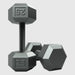 USA Sports IHD Solid Iron Gray Cast Hex Dumbbell Set - 25lbs