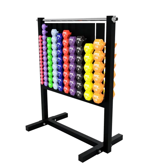 VTX Aerobic Pac Rack - with vinyl dumbbells