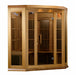 Maxxus "Avignon Edition" 3 Person Corner Near Zero EMF FAR Infrared Sauna - Canadian Red Cedar