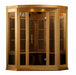 Maxxus "Avignon Edition" 3 Person Corner Near Zero EMF FAR Infrared Sauna - Canadian Red Cedar - Main image in white background