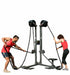 Ropeflex RX2500D Oryx Dual Station Rope Trainer - A man and a woman pulling a rope from an exercise machine
