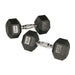 York Barbell Rubber Hex Dumbbell Sets - Pair of 25lb