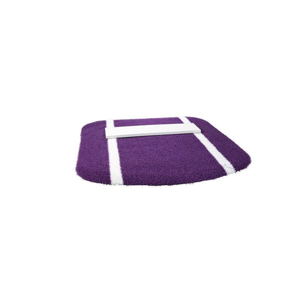 Portolite Mini Softball Pitching Mat With Spikes - purple