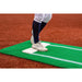 Portolite Ultimate Spiked Softball Pitching Mat - green with lines 