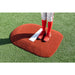 PortoLite 4" Youth Economy Portable Baseball Pitching Mound - red on field