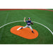 PortoLite 6" Stride Off Portable Youth Pitching Mound For Baseball 7363 - boy throwing a ball