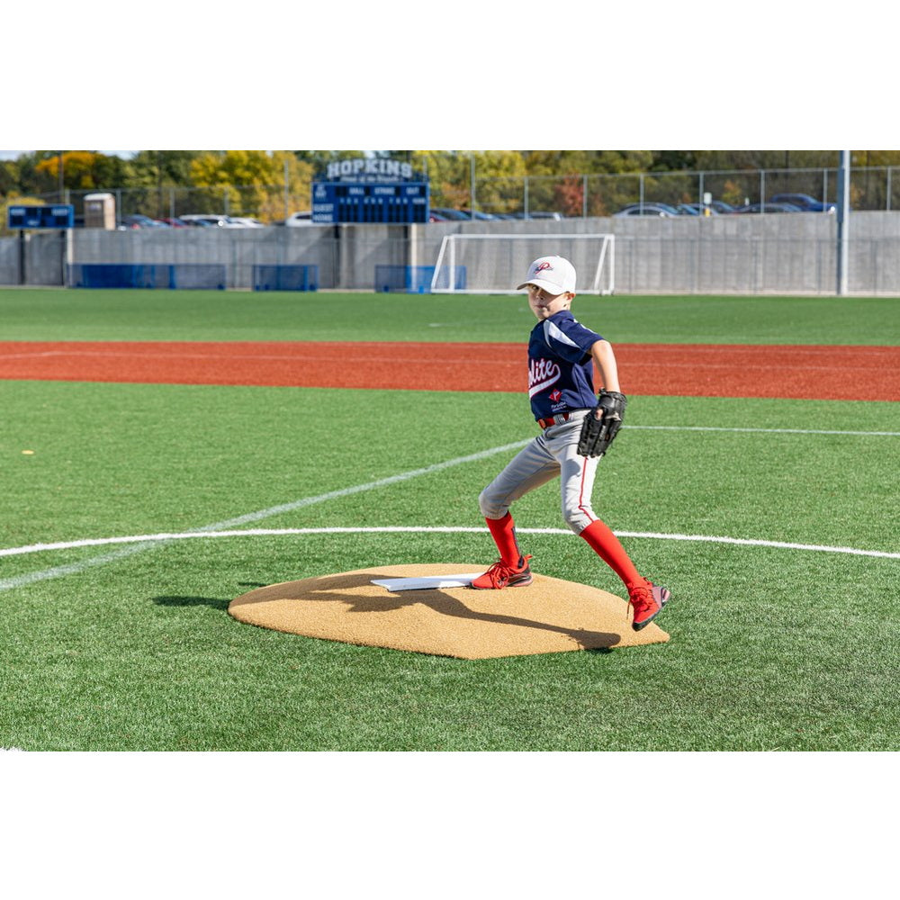 PortoLite 6" Stride Off Portable Youth Pitching Mound For Baseball 7363 - brown mound pitching