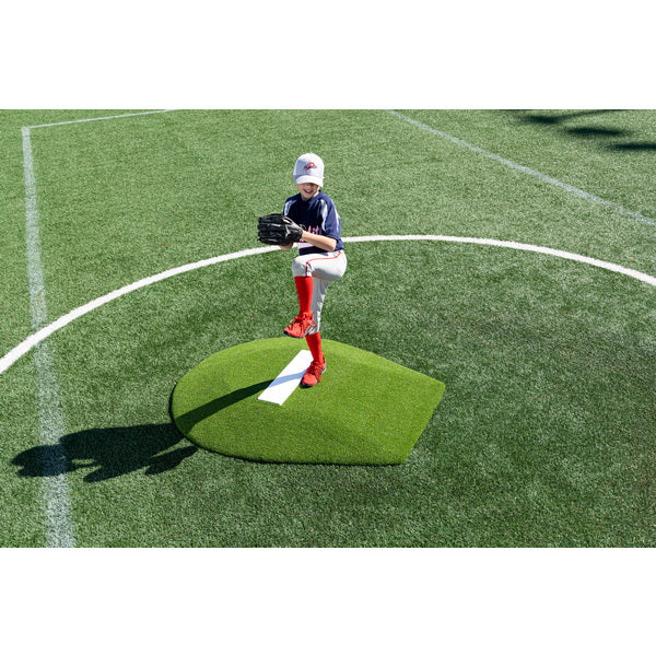 PortoLite 6" Stride Off Portable Youth Pitching Mound For Baseball 7363 - with boy pitching