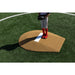 PortoLite 6" Stride Off Portable Youth Pitching Mound For Baseball 7363 - brown mound standing