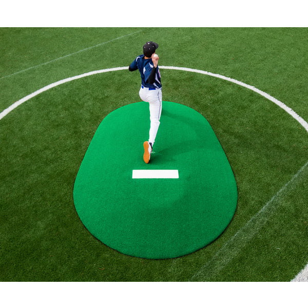 PortoLite 8" Full Length Baseball Portable Pitching Mound - pitcher on stride