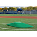 PortoLite 8" Full Length Baseball Portable Pitching Mound - on field with goals 