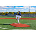 PortoLite 8" Full Length Baseball Portable Pitching Mound - male pitcher on red mound