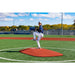 PortoLite 8" Full Length Baseball Portable Pitching Mound - male pitcher on red mound