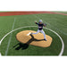 PortoLite 8" Full Length Baseball Portable Pitching Mound - top view of pitcher on the field