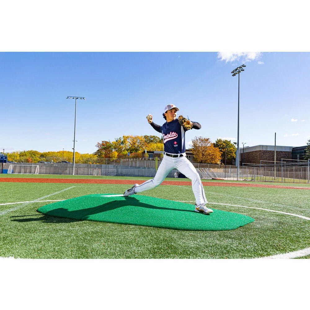 PortoLite 8" Two-Piece Baseball Portable Pitching Mound - man on baseball suit