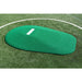 PortoLite 8" Two-Piece Baseball Portable Pitching Mound - top view of green with white mound 