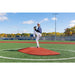 PortoLite 8" Two-Piece Baseball Portable Pitching Mound - man striking a pose 