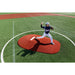 PortoLite 8" Two-Piece Baseball Portable Pitching Mound - man runing on feild 