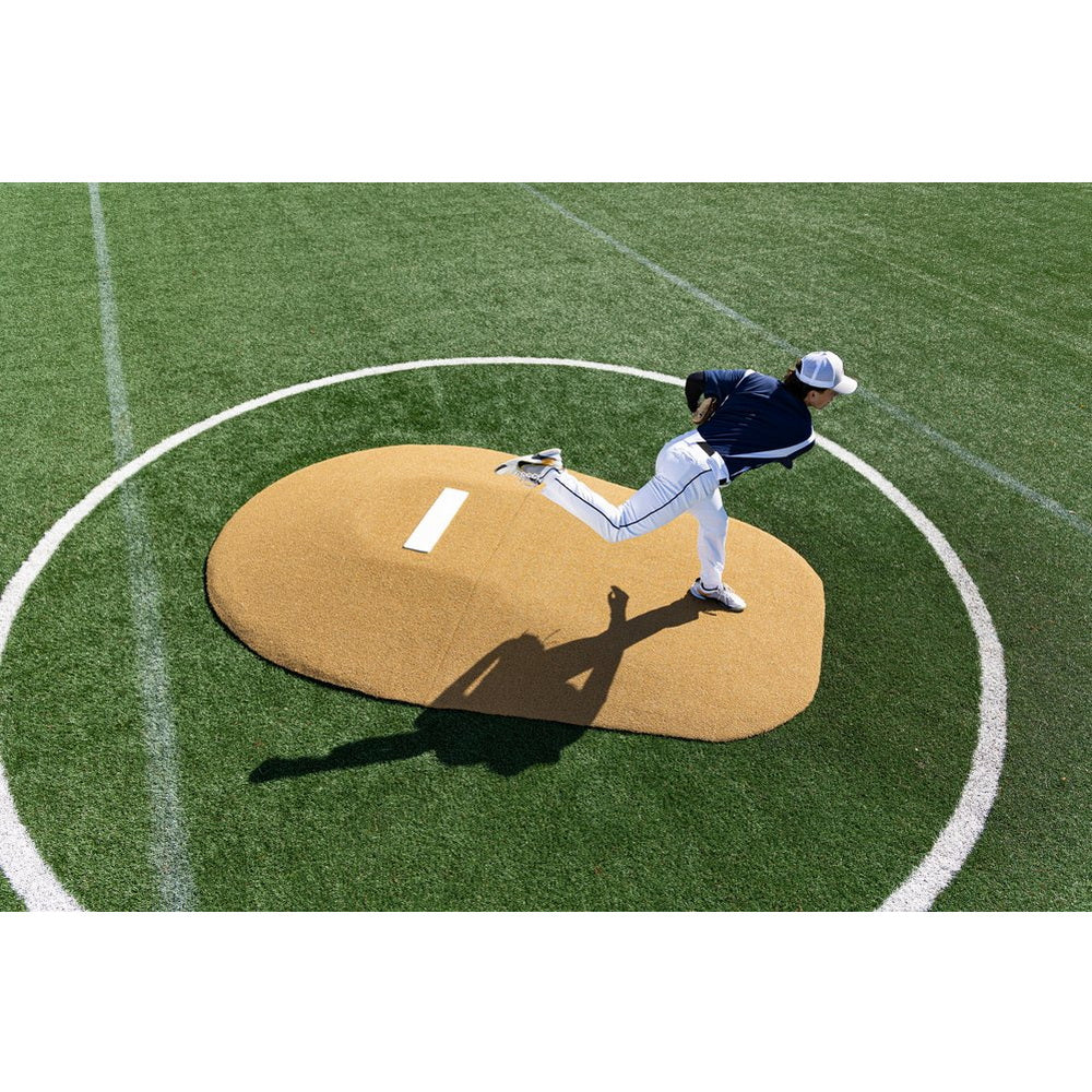 PortoLite Two-Piece 10" Portable Game Mound - player about to run