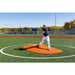 PortoLite Two-Piece 10" Portable Game Mound - player pitching