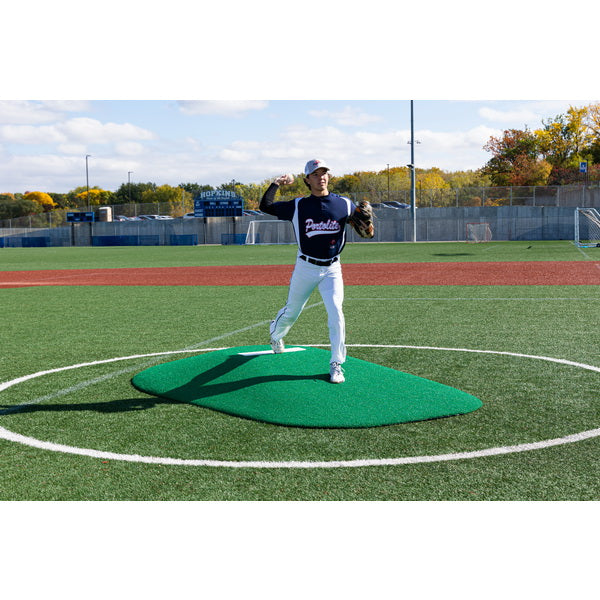 Portolite 10" One-Piece Baseball Game Mound - man throwing a ball