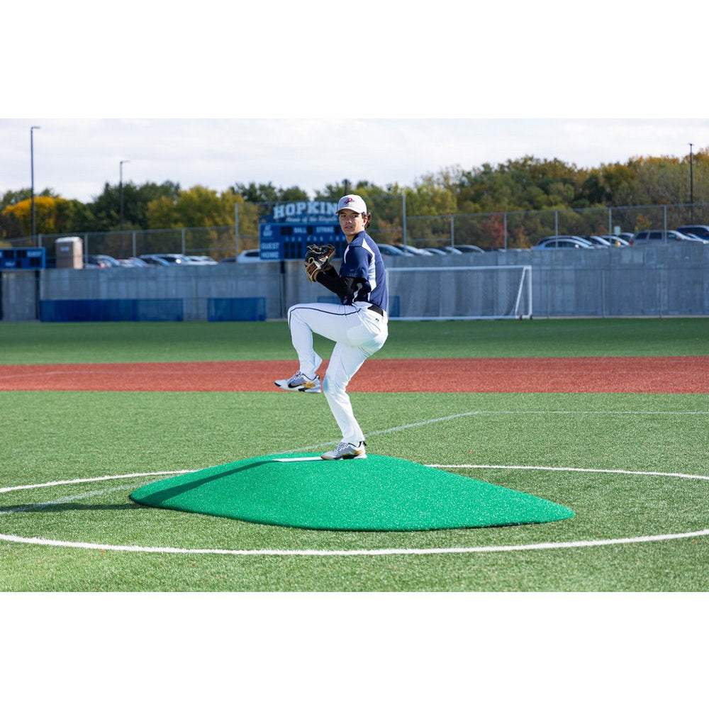 Portolite 10" One-Piece Baseball Game Mound - man standing on it