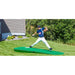 Portolite 10" Two-Piece Oversized Baseball Practice Mound - outdoor with man throwing a ball wearing a glove