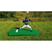 Portolite 10" Two-Piece Oversized Baseball Practice Mound - birds eye view of the mound with pitcher