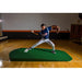 Portolite 10" One-Piece Portable Baseball Practice Pitching Mound 1150 - on the floor indoors with man throwing a ball