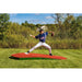 Portolite 10" Two-Piece Baseball Practice Pitching Mound - with pitcher on the mound