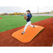 Portolite 10" One-Piece Portable Baseball Practice Pitching Mound 1175 - with woman running