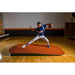 Portolite 10" One-Piece Portable Baseball Practice Pitching Mound 1175 - on a wooden floor and walls 