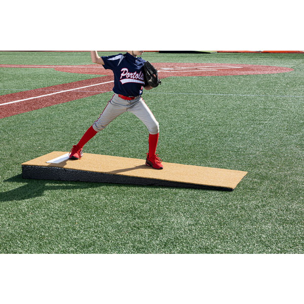 Portolite Jr. Practice Portable Pitching Mound - boy pitching 