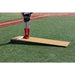 Portolite Jr. Practice Portable Pitching Mound - someone stepping on yellow mound