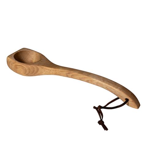 Prosaunas Wood Ladle Wood Sauna Ladle, Oiled Birch - Ladle on white background