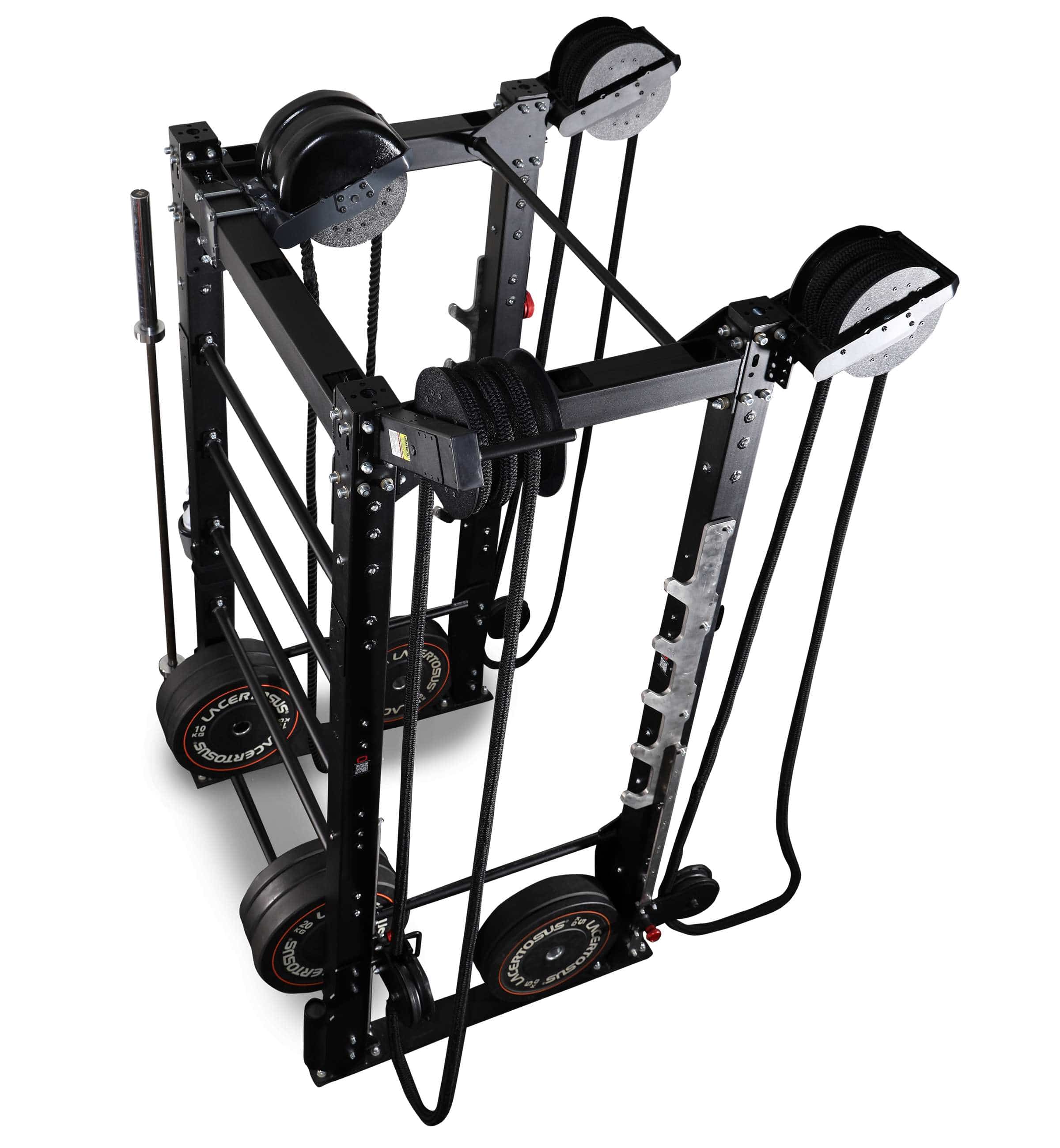 Ropeflex RX2100 OX2O Outdoor Rack Mount Rope Trainer - top view of machine in white background