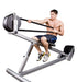 Ropeflex RX3300 VORTEX Dual Drum Incline Rope Trainer - A man pulls a rope from a fitness equipment while sitting in an inclined angle