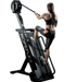 Ropeflex RX4400 APEX Tread Climbing Rope Trainer - A woman in a black gym attire is climbing a fitness machine while pulling a rope