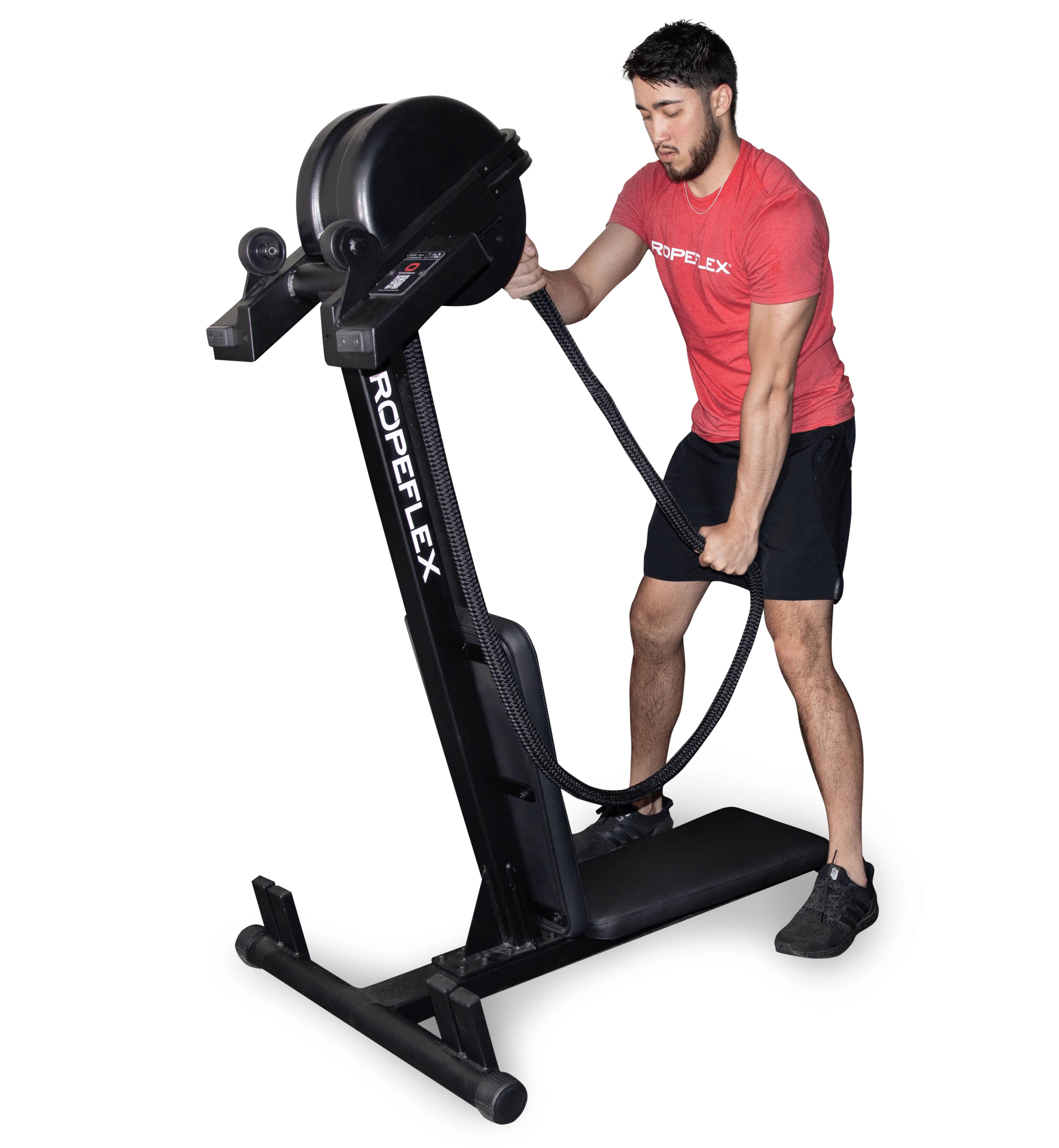 Ropeflex RX2300 IBEX Multi Position Rope Trainer - man adjusting the rope