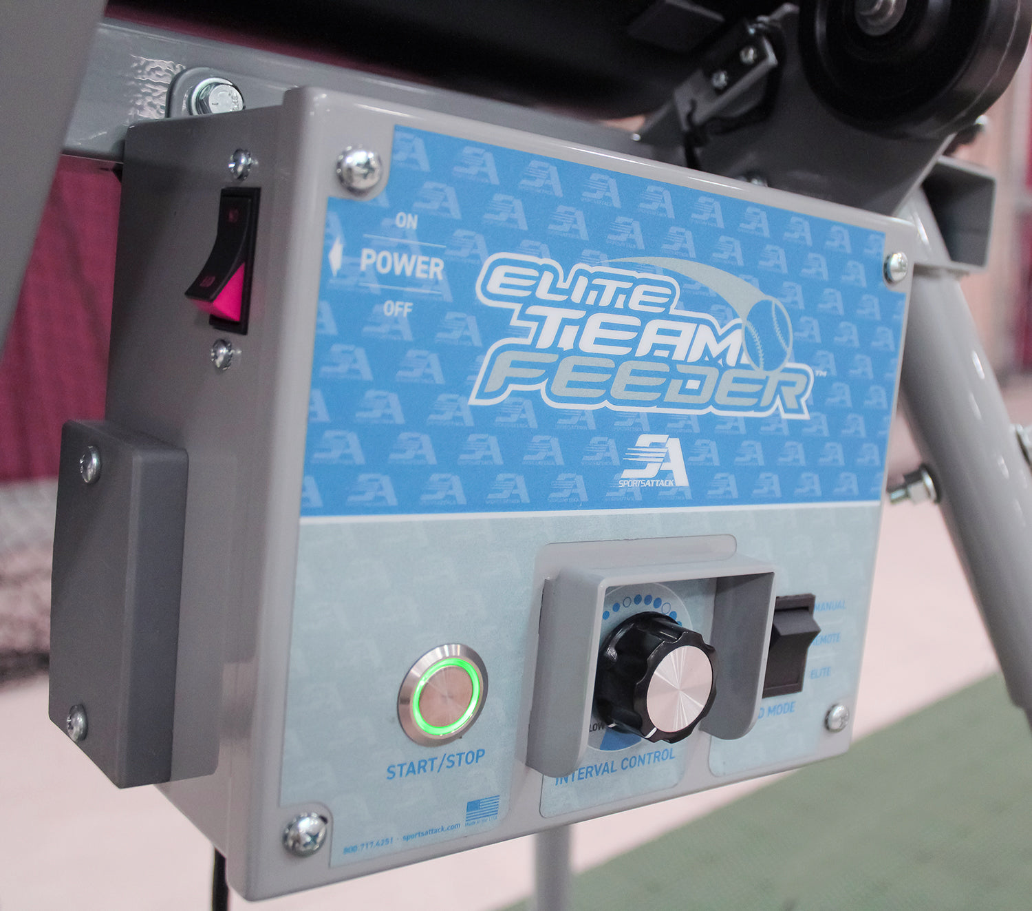 Sports Attack Elite Team Feeder with Wireless Remote for Softball - control box