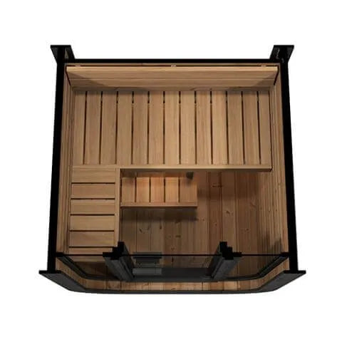 SaunaLife Model CL3G Cube-Series Outdoor Home Sauna Kit - Top view
