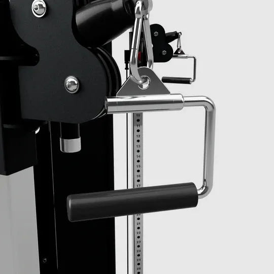 USA Sports Revolving Stirrup Handle with Rubber Grip - attached to a pulley