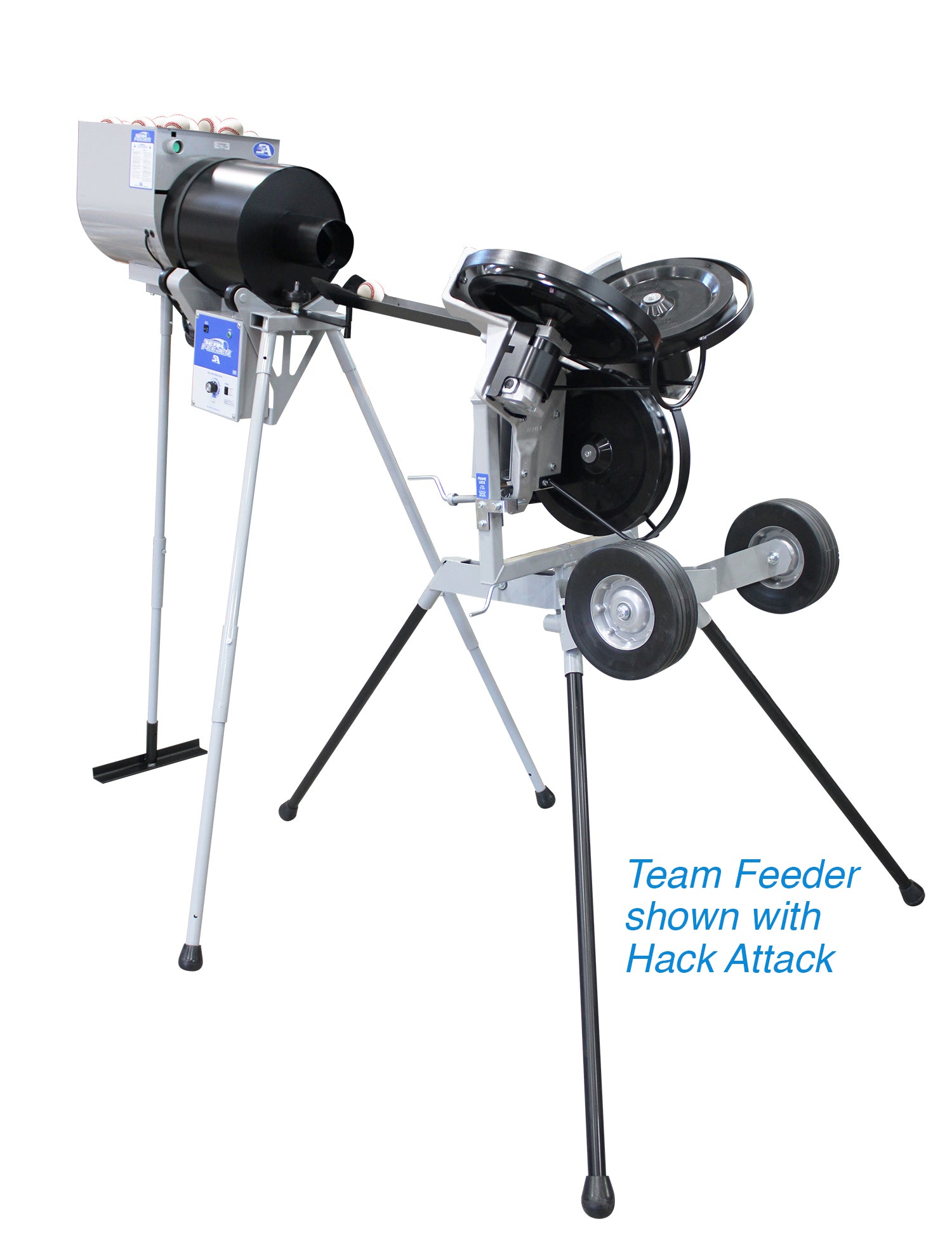 Sports Attack Team Feeder with Wireless Remote  - shown with hack attack