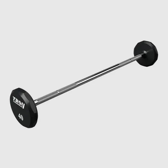 TROY 12 Sided Urethane Straight Barbell - 40 lbs