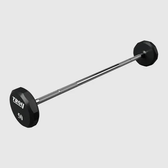 TROY 12 Sided Urethane Straight Barbell - 50 lbs