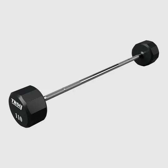 TROY 12 Sided Urethane Straight Barbell - 110 lbs