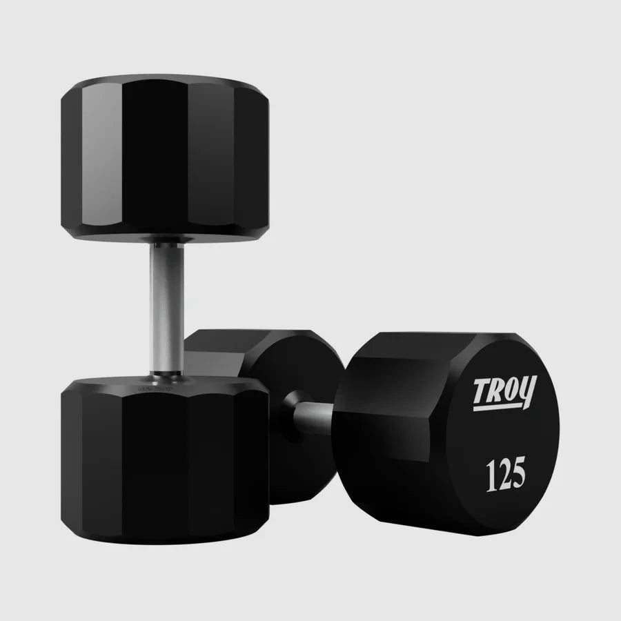 TROY 12-Sided Urethane Encased Dumbbell Set - 125 lbs