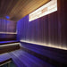 PROSAUNAS Universal Himalayan Salt Kit - Wooden sauna with white LED lighting