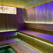PROSAUNAS Universal Himalayan Salt Kit - Wooden sauna with green LED lighting