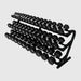 USA Sports VERTPAC-HDR Rubber Hex Dumbbell Sets with Rack - VERTPAC-HDR100